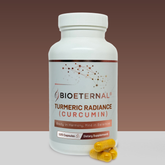 BIOETERNAL Turmeric Radiance Curcumin Supplement, 120 Capsules, with Black Pepper Extract